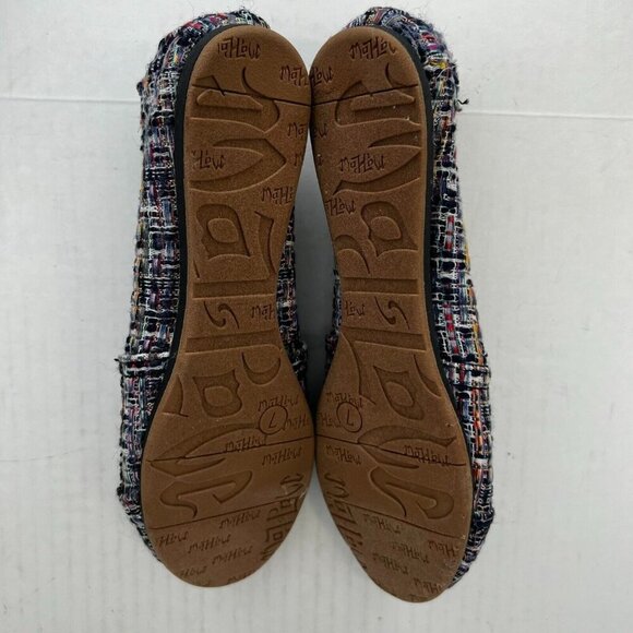 Mad Paw Womens F1689 Multicolor Tweed Low Top Textile Slip-On Size 7 Loafers - Picture 6 of 7